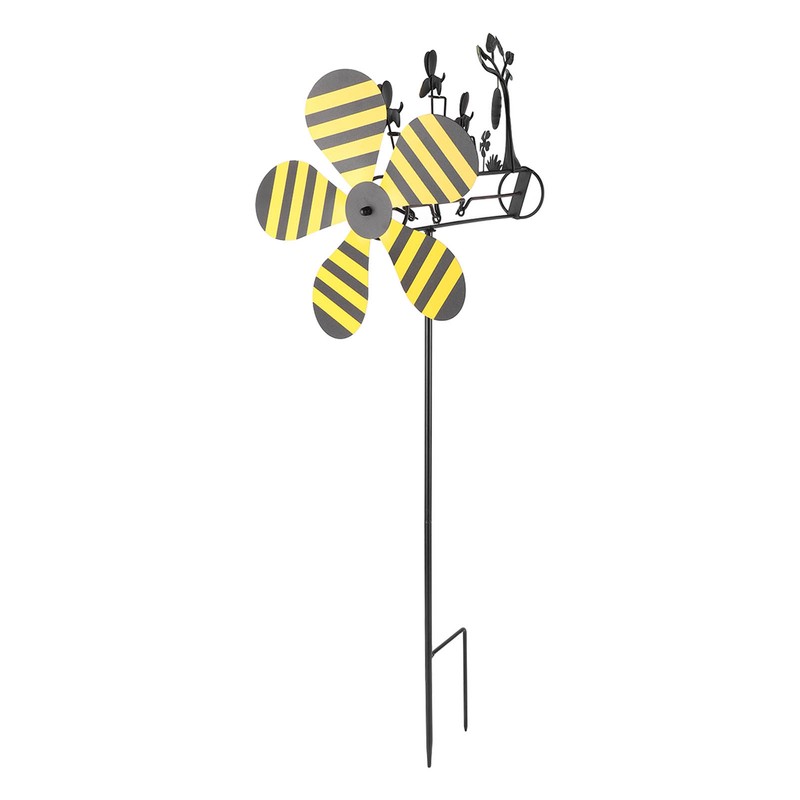 Three Little Bees Windmill Lovely Decorative Metal Bees Windmill for