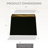 Royal Designs, Inc. Modern Rectangle Hardback Lampshade, HB-613-16BLK, Black, (7