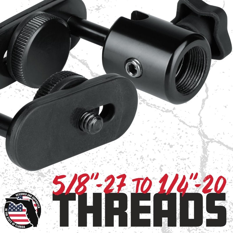 Gator Frameworks Camera Mount Mic Stand Adapter with Ball-and-Socket Head