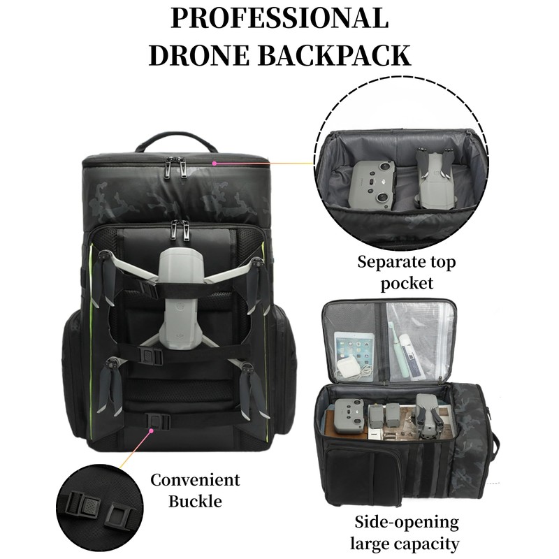 KEQIKAI Drone Backpack 50L Professional for DJI FPV/Mavic/Air, Water Resistant