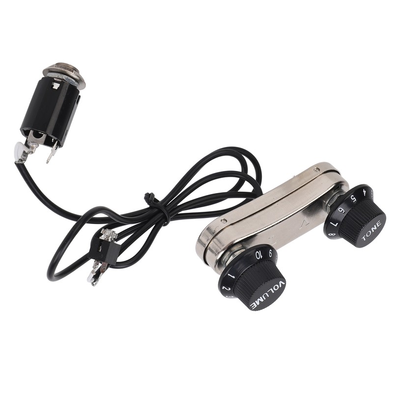 Violin Pickup Piezo Transducer Bridge Set with Tone Volume Knob