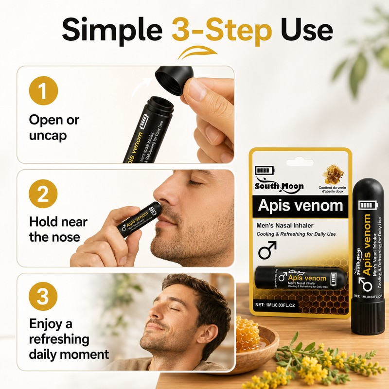 Men’s Nasal Inhaler Stick for Daily Refreshing – Cooling Aromatic