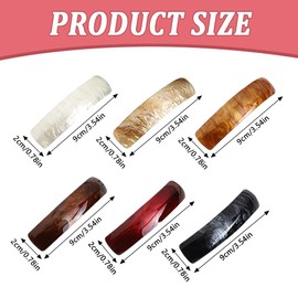 XFSRG Haarspangen Damen Haarklammer Ombre Design Gestreifter Farbverlauf Rechteckige Feder Geeignet für Halb Hochgestecktes Haar