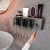 Toothbrush Holders Bathroom Accessories with Tootaste Dispenser, 2 Cups Toothbrush