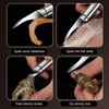 2PCS Shrimp Deveining Tool Stainless Steel Shrimp Peeler and Deveiner