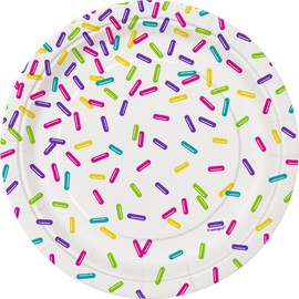 Unique tableware Rainbow Sprinkles Dessert Plates, 8ct, 7", Multi