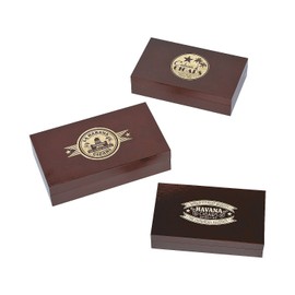 Cuban Party Cigar Box Centerpieces (set of 3 - Small, Medium and Large) Havana Nights Party Decor