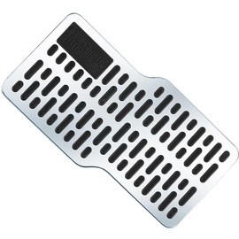 Car Foot Mat, Car Truck Floor Mat, Stainless Steel Wear-Resistant Anti-Slip Brake Plate for Driver Feet Pad Men Automotive Road Trip