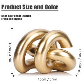 XMGZQ Modern Abstract Sculptures,Infinity Knot Decor,Coffee Table Decor,Modern Decorative Objects Shelf,Entry Table,Knick Knacks for Shelves,Aesthetic Minimalist Decorative