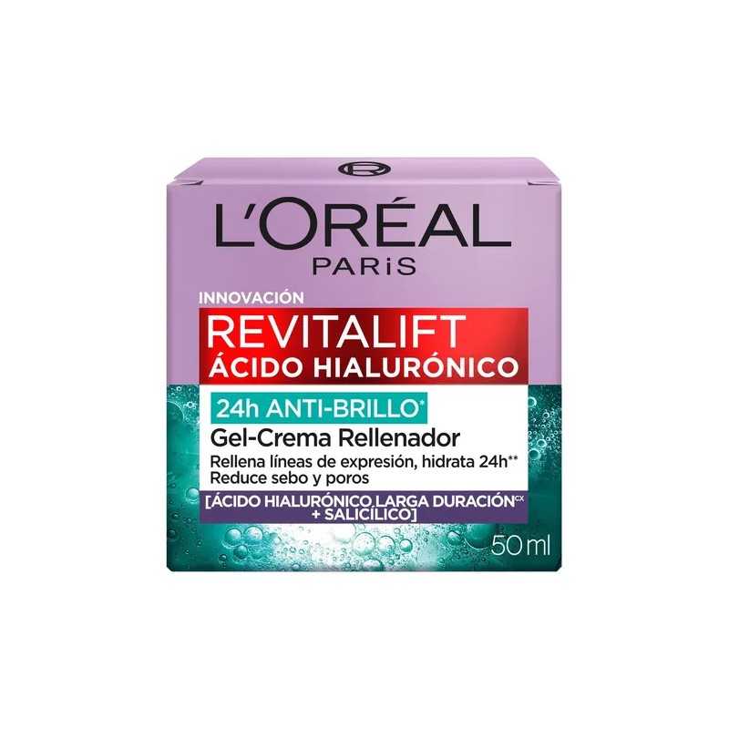 Gel Crema Hidratante Oréal Paris Revitalift Ácido Hialurónico