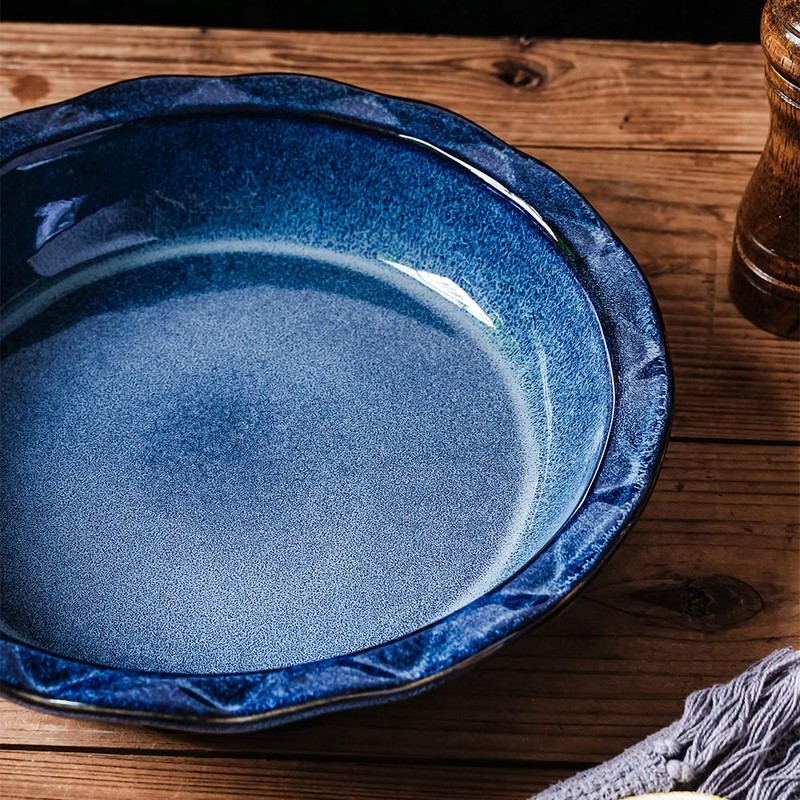 KOOV Ceramic, 9 Inches Pie Plate, Pie Dish for Dessert