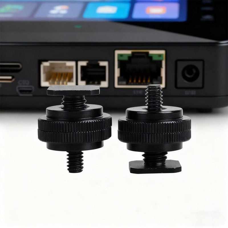 HUIKKJP Camera Hot Shoe Adapter 1/4" Screw Cold Shoe Compatible