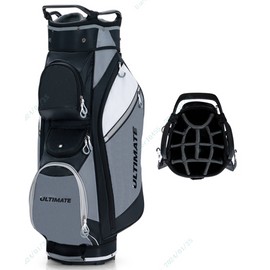 Costway 14-Way Divider Golf Bag Stand Waterproof Rain Hood Cooler Bag & Valuable Pocket