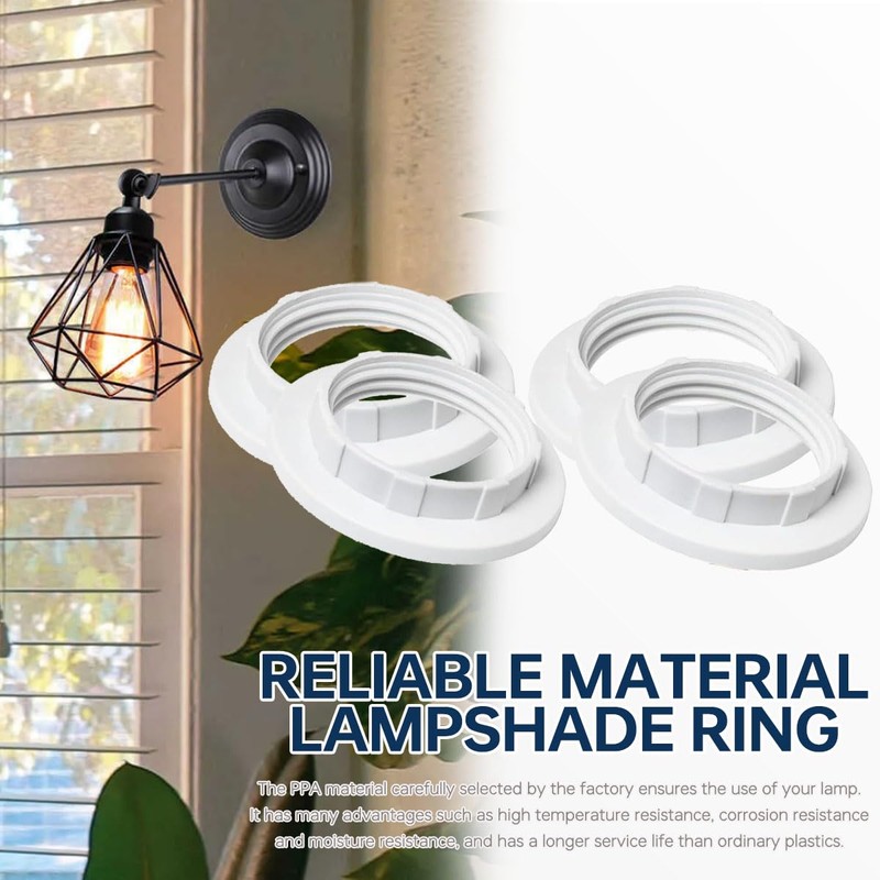 Acmerota Pack of 15 E27 Screw Collar Ring, Lampshade Reducing