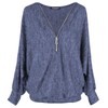 Emma & Giovanni - Women's Oversize Zip Pullover T-Shirt -