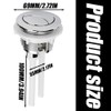 2 Pcs 58mm Toilet Tank Push Button, Dual Push Flushing