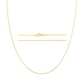 KISPER Gold 8 Sided Snake Chain Necklace –Thin, Dainty, Gold-Plated 925 Sterling Silver Jewelry for Women & Men with Lobster Clasp – Made in Italy, 30”