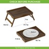 Artmalle Bed Tray Table Folding Legs with Handles Groove Breakfast