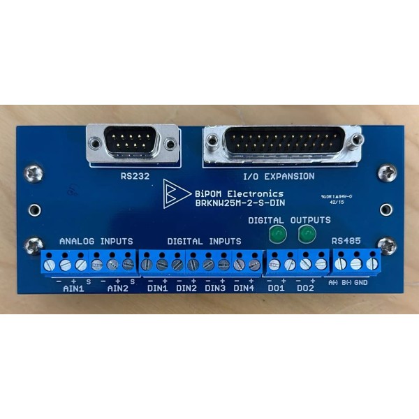 Bipom Electronics,Inc. Breakout Board. DB25 and DB9 to screw terminal
