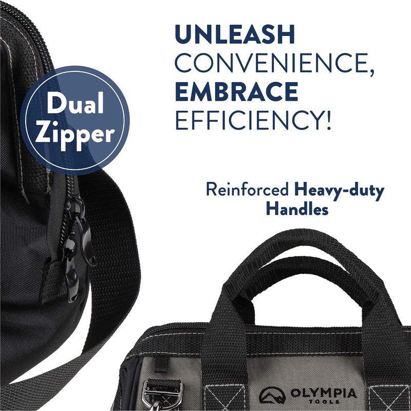 Olympia Tool Bag 15 Inch, Heavy Duty Tools Bag with