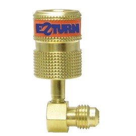 Uniweld EZABM90 Ez-Turn® Anti-Blowback R410a Mini Split Adapter, 1/4" M.F. X 5/16" (1/2"-20) Female, 90°