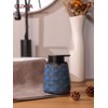 Ceramic Soap Dispenser, Lotion Dispenser with Pump 12oz (Blue Liquid