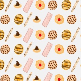GRAPHICS & MORE Delicious Cookies Desserts Pattern Gift Wrap Wrapping Paper Rolls