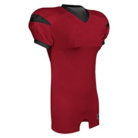 CHAMPRO Boys' Backer Youth Football Jersey, Red/Black, Large