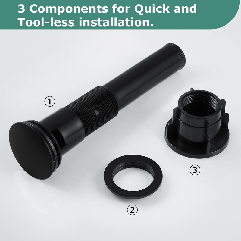 PARLOS Pop Up Drain Stopper with Overflow for Bathroom Sink