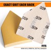 POLIWELL 100PCS 3.5 x 2.5in Assorted 80/120/180/220/400 Grit Hook &