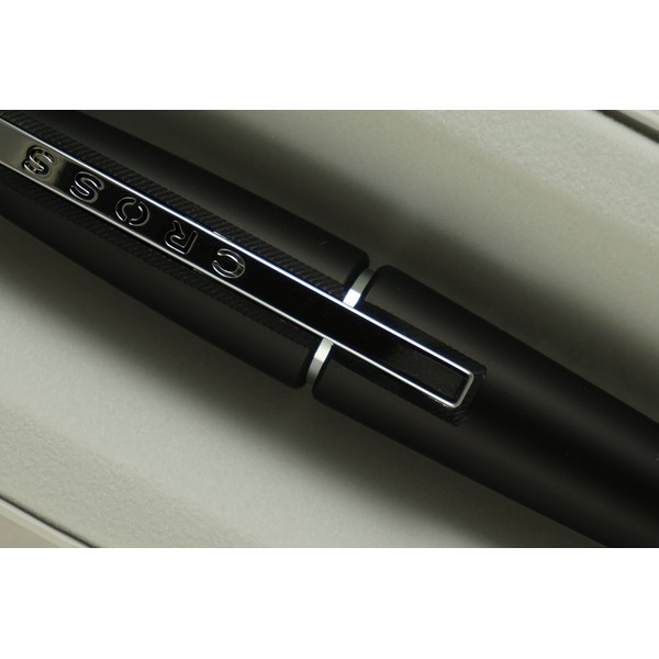 Cross Executive Companion Edge Matte Back Barrel and Extremely Polished Appointment Selectip with Black Gel Ink Rollerball Pen.