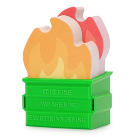 Dalycro Dumpster Fire Sticky Notes Set, 350 Sheets Funny Sticky Post It Notes for Work and Office, Dumpster Fire Desk Accessories for Coworkers Boss Gift Christmas Birthdays (Garbage Can Set)