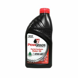 Penn Grade 1 1 Quart of HIGH ZINC PennGrade 1 Racing Oil 10W40 Semi-Synthetic (GREEN OIL)