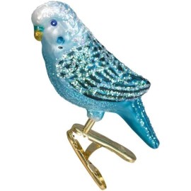 Old World Christmas Clip-On Miniature Parakeet Blown Glass Christmas Ornament by Old World Christmas