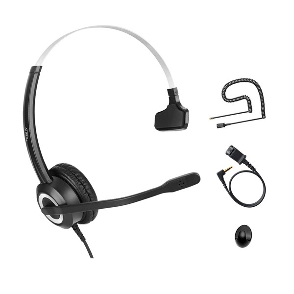 Cisco Phone Headset Mic Noise Cancelling U10 Cable RJ9 &