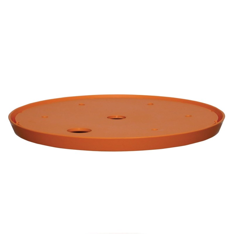 Bloem Ups-A-Daisy 10" Round Orange Resin Planter Pot Lift Insert