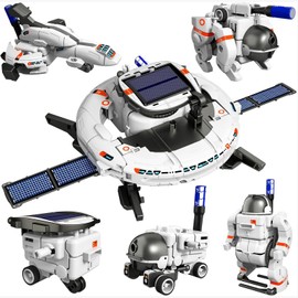 KEMIGO Kit de Robot Solar 6 en 1, Juguete de Creación de Robots con Energía Solar, Stem Juguete Científico Ensamblaje Artesanal, Regalo Kit de Juguete Educativo Ciencia para Niños y Niñas de 8+ Años