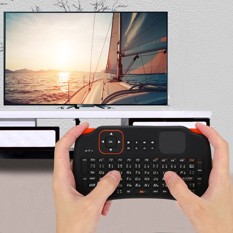 2.4GHZ 83-key Wireless Keypad Mini Rechargeable Keyboard for Android Russian