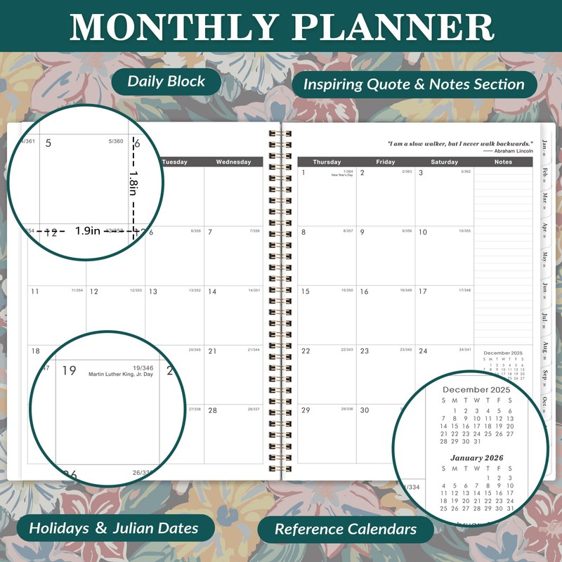 Monthly Planner 2026-2028 - 3 Year Planner/Calendar 2026-2028, JAN 2026