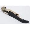 Gold and Black Soft Velvet Touch Waiters Double Hinge Corkscrew