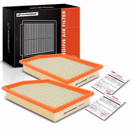 A-Premium Filtro de aire de motor de 2 piezas compatible con Jeep Cherokee 2014 2015 2016 2017 2018, panel flexible, repuesto # CA11877, 52022378AA