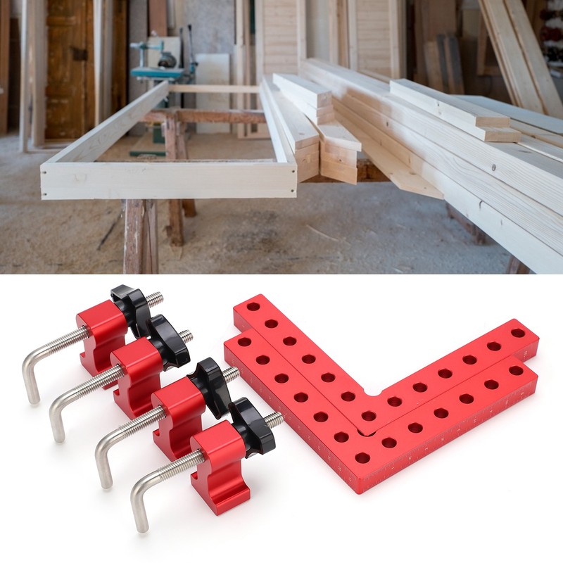 Square Positioning Ruler Kit Aluminum Alloy Right Angle 90 Degree