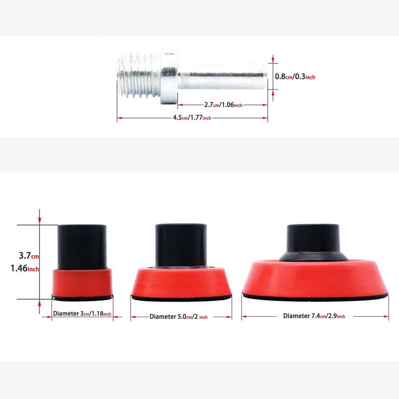 SUBRILLI 3 Inch Hook and Loop Backing Pads Orbital Sander