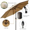 OLILAWN Outdoor Table Umbrella with Push Button Tilt and Crank(Without