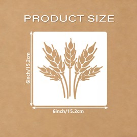 9 Pcs Artisan Bread Stencils for Sourdough Reusable Plastic 6×6 Inch Wheat Ears Hearts Stencils Drawing Templates for Crafts DIY Wall Canvas Notebook Knit Card Wood