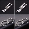 NA 2 Sets of Multifunctional Keychains Stainless Steel Key Belt