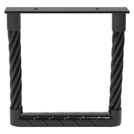 ECOTRIC Truck Step Universal 12" Tall x 12" Wide Perforated Galvanized Cable Step for Big Trucks Trailers Black