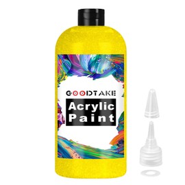 GOODTAKE Acrylic Paint, Canvas Paint, Art Paints, Craft Paint, Non Toxic, Paints For Canvas Painting, Acrylic Paints No Fading Rich Pigment For Kids Adults Artists Canvas Crafts Wood Painting (Gold, 7 Fl Oz (Pack of 1))