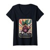 Womens Retro Beet Beetroot DJ Beetroots Sound Tech V-Neck T-Shirt