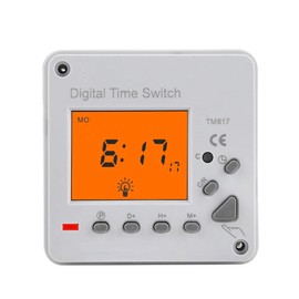 220 V Timer, 7 Days 168 Hours Programmable Digital Timer, Intelligent Timer Switch, Electric Indoor Timer Switch for Home Appliances (220 V AC)